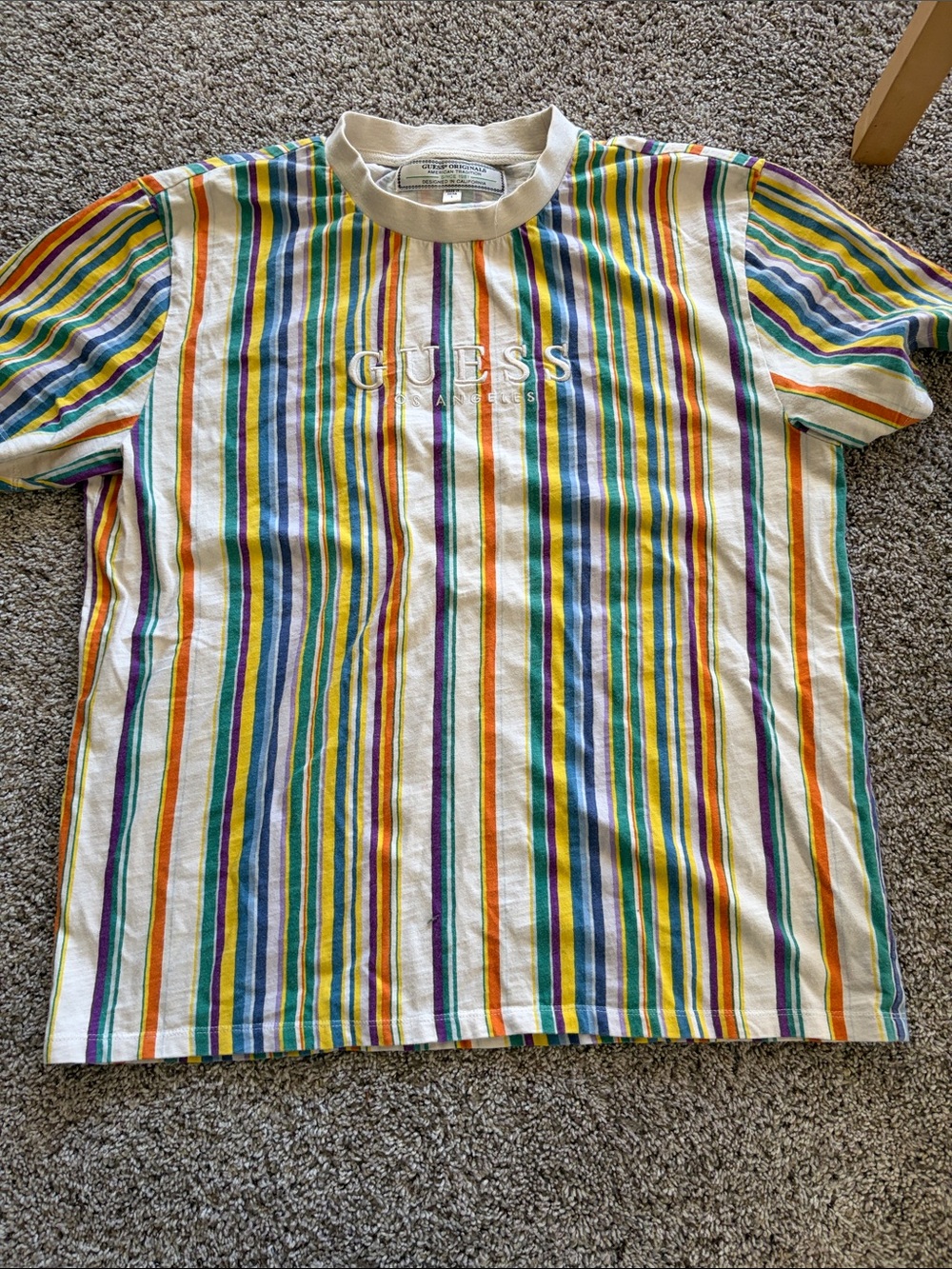 Vintage GUESS Multi-Color Stripe Tee